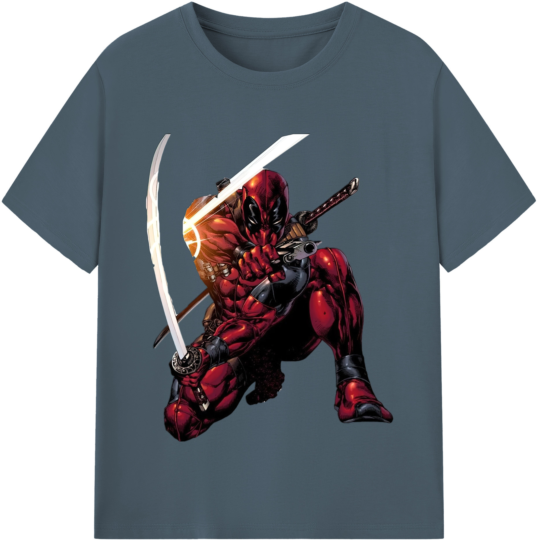 （画像用） Deadpool デッドプール 綿100％半袖Tシャツ（フロントプリント）